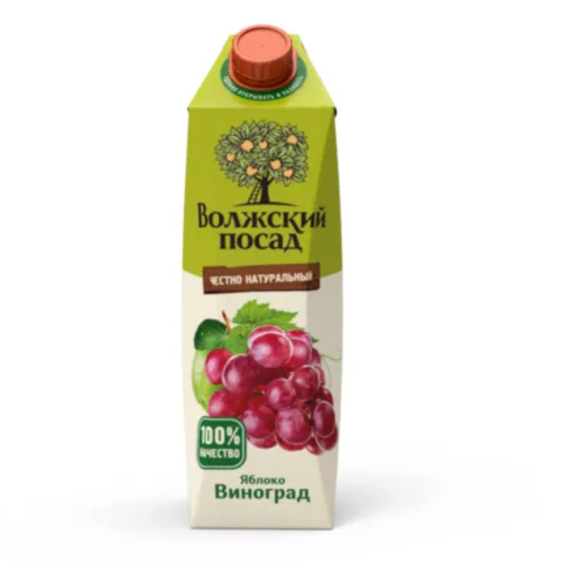 Сок "Воложский посад" яблоко, виноград