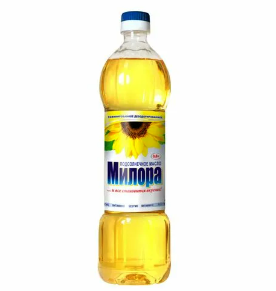 Масло подсолнечное "Милора" рафинированное дезодорированное
